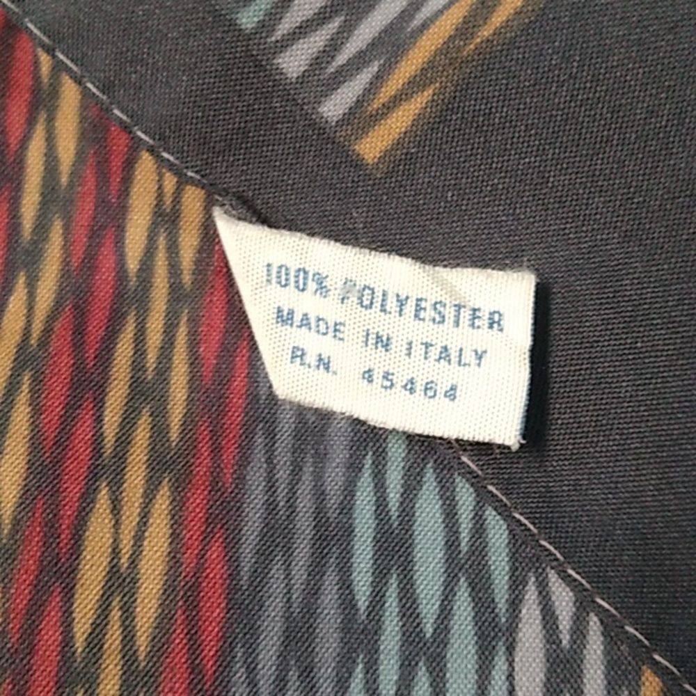 Multicolor Patterned Polyester Made In Italy Vint… - image 2